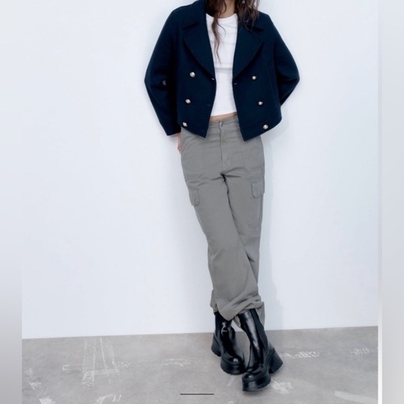 Zara Treaded Chelsea Black Boots Size 41 - Picture 2 of 15